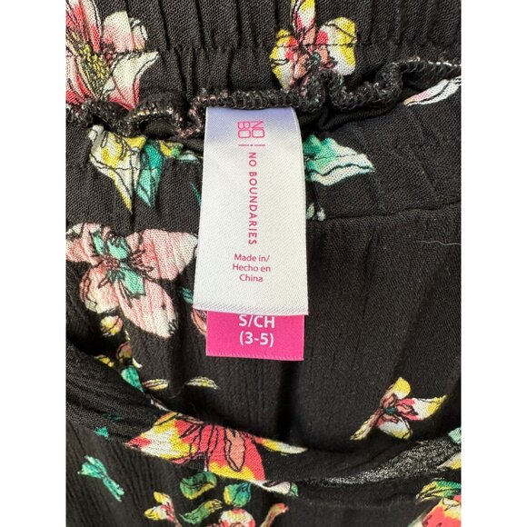 No Boundaries Womens Black Floral Maxi Skirt S (3-5) Lightweight Boho Flowy - Picture 5 of 7